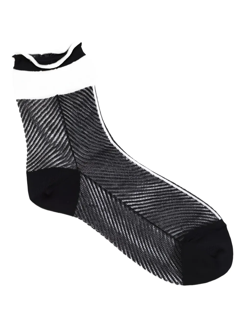  Antipast Herringbone Trim Socks - Grey 