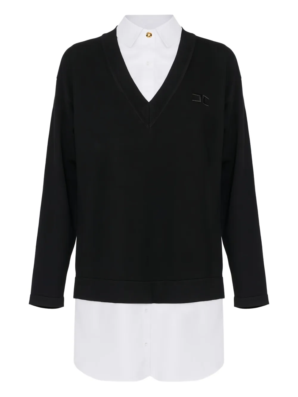 Elisabetta Franchi vestido estilo suéter a capas | negro | Image 1