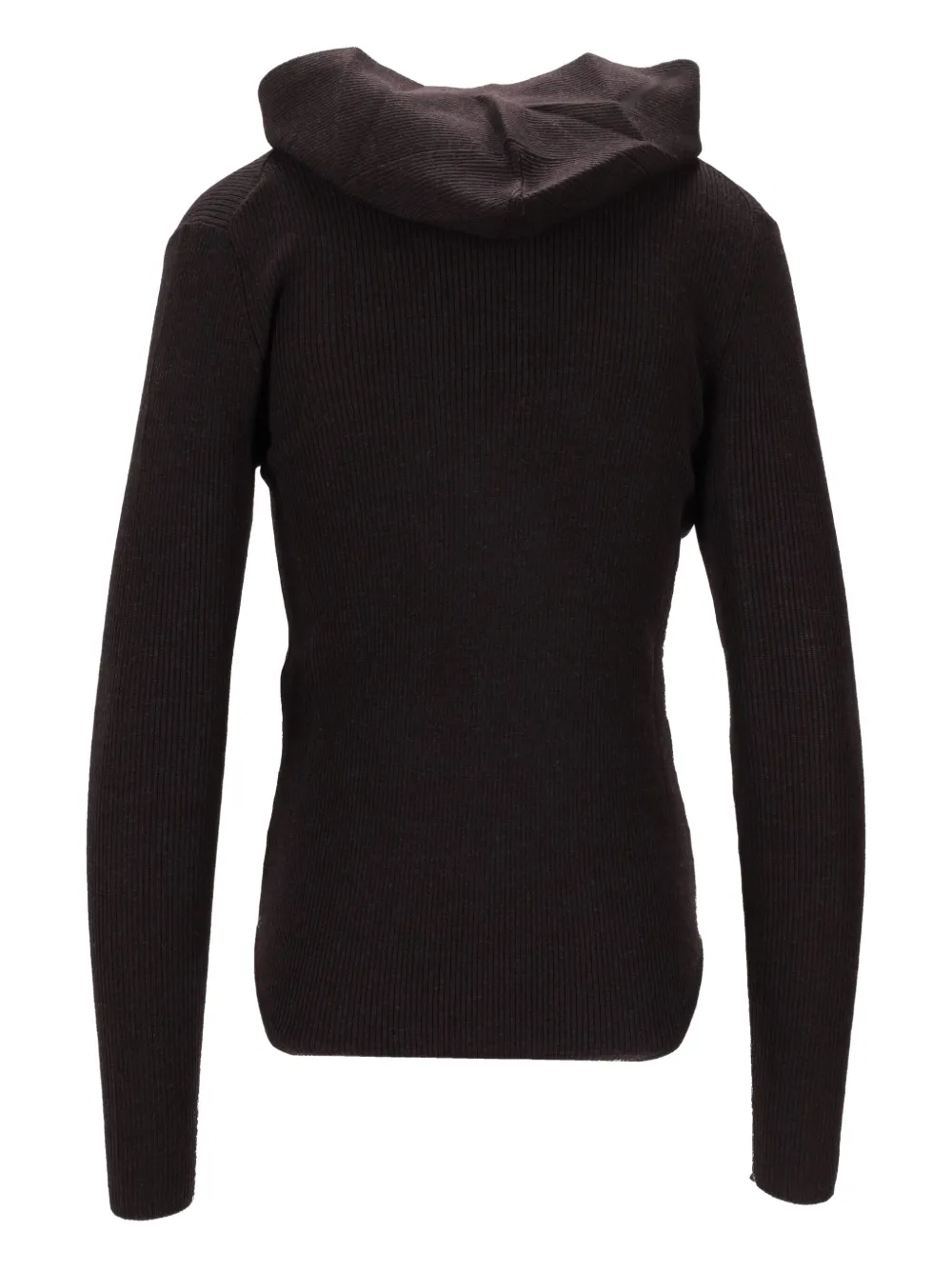 P.a.r.o.s.h Hooded Ribbed Body In Brown