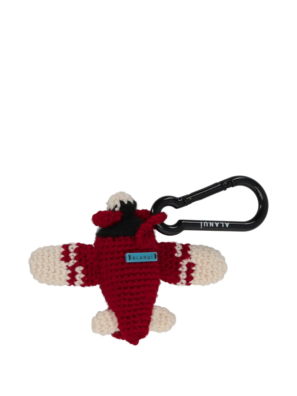 Alanui Crochet Plane Keyring In Brown