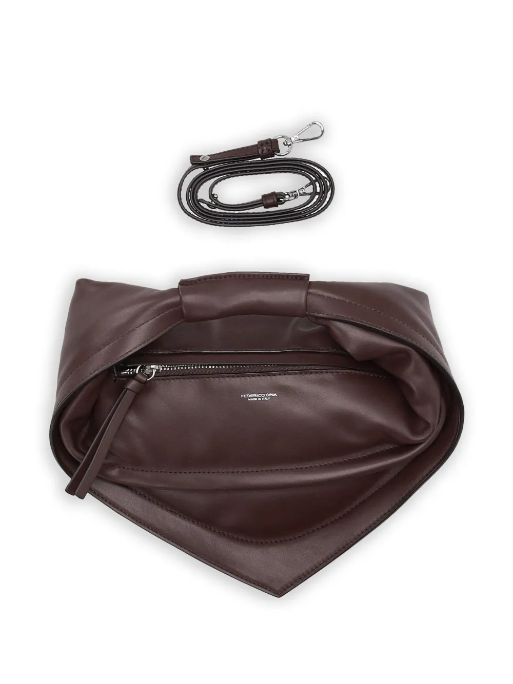 FEDERICO CINA knotted tortellino shoulder bag | Brown | Image 1
