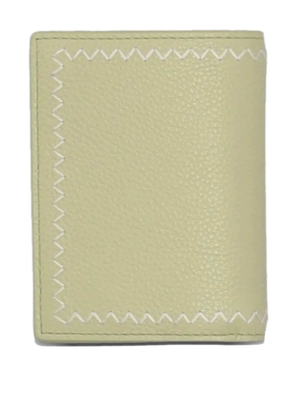Marni embroidered leather bifold wallet - Groen