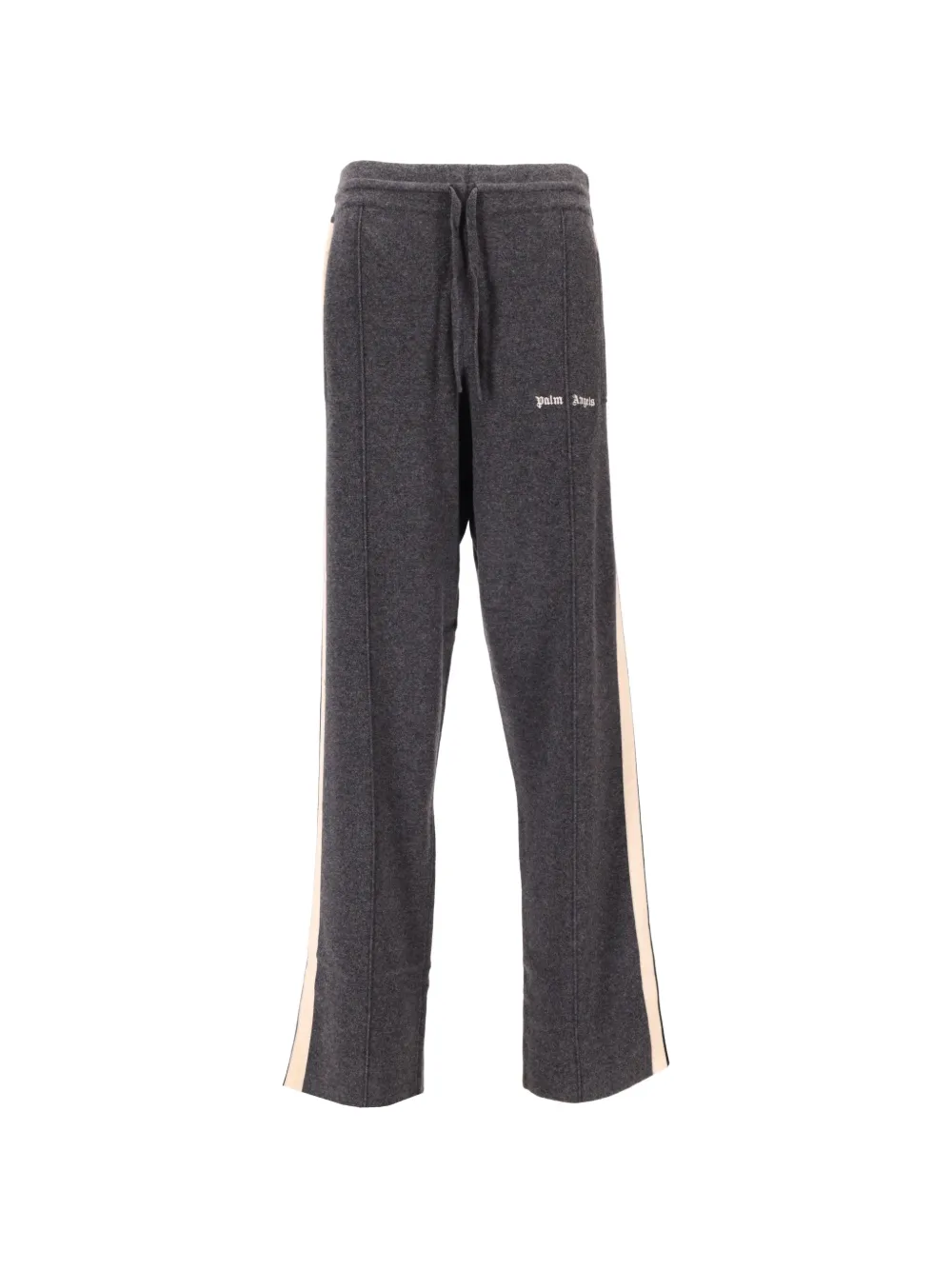 Palm Angels logo stripe knit trousers - Grigio