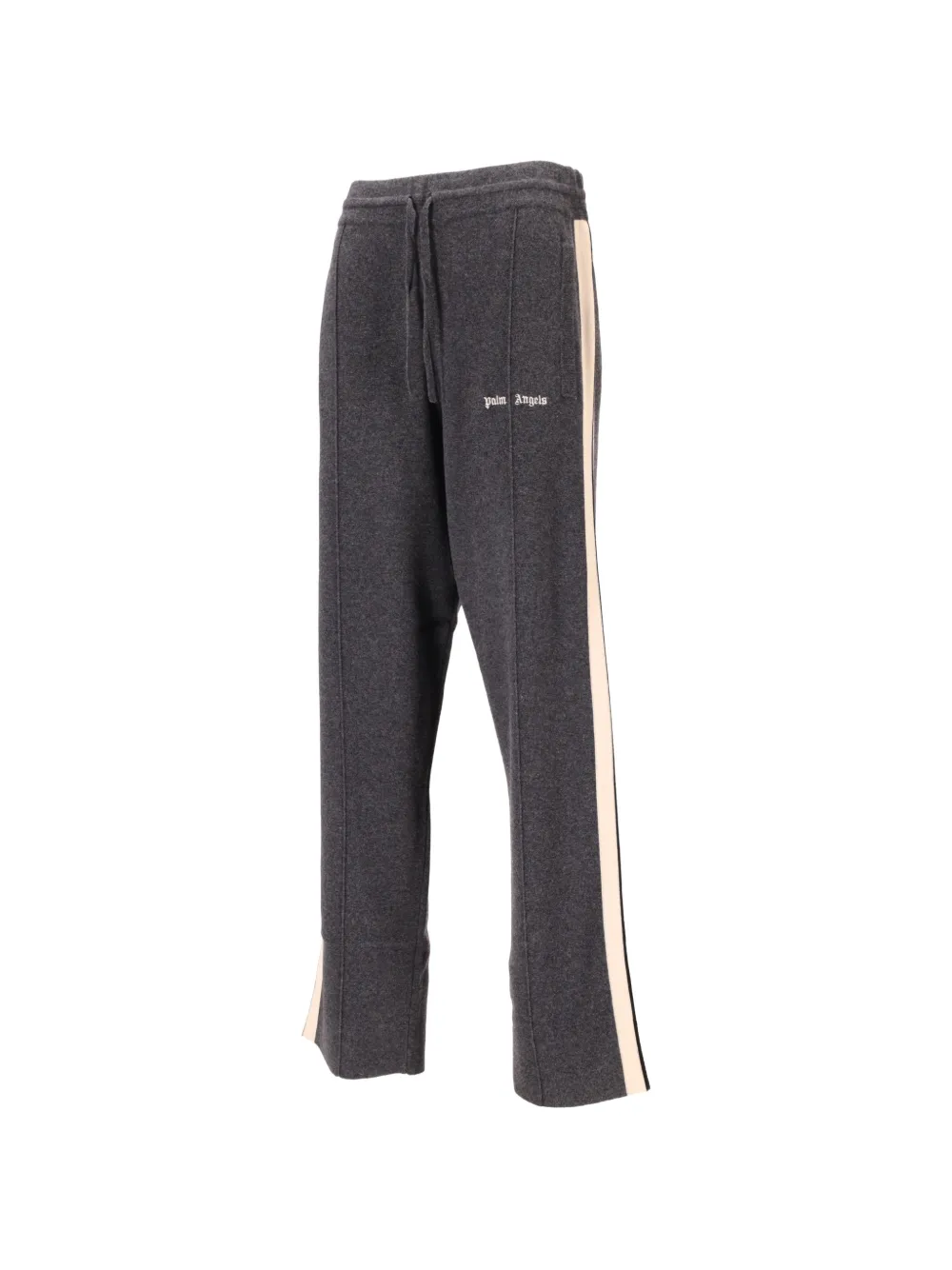 Palm Angels Gebreide broek met logostreep Grijs