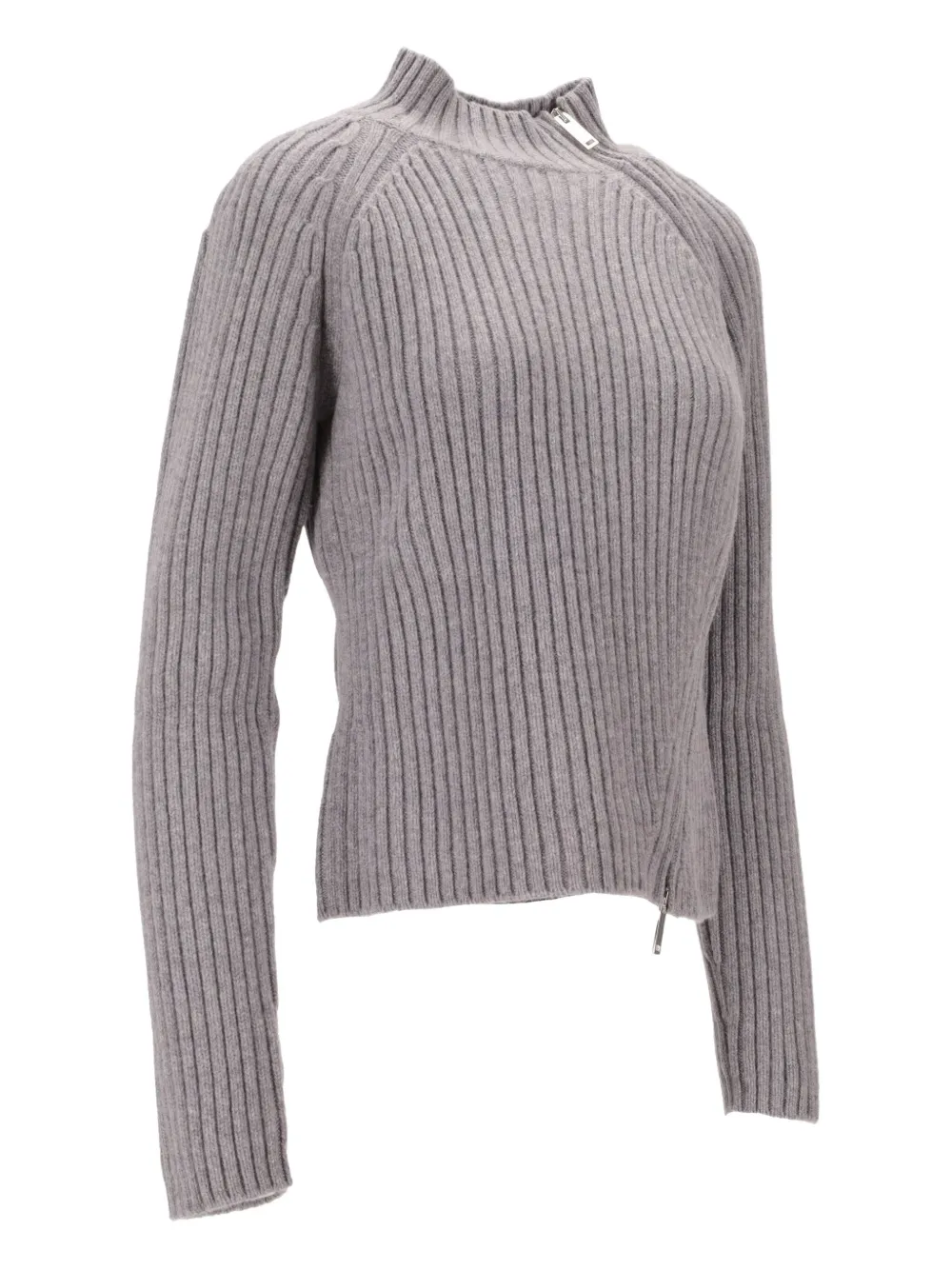 Niccolò Pasqualetti Corazza Zip-detail Sweater In Gray