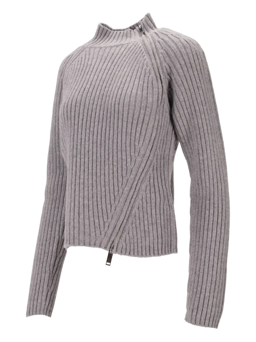 Niccolò Pasqualetti Corazza Zip-detail Sweater In Gray