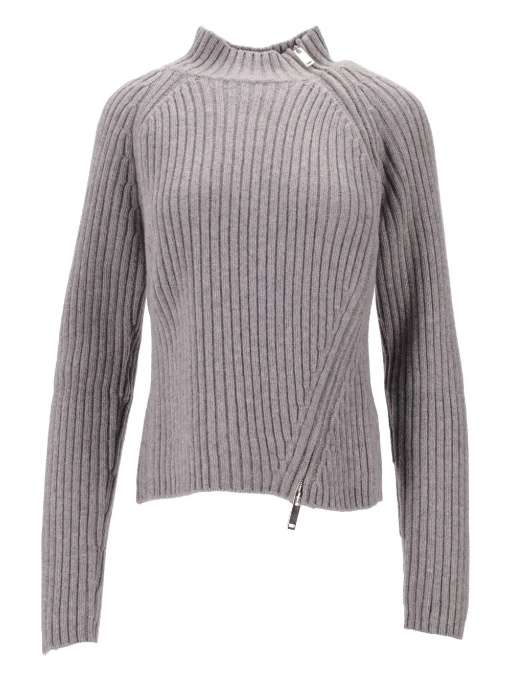 Niccolò Pasqualetti Corazza Zip-detail Sweater In Gray