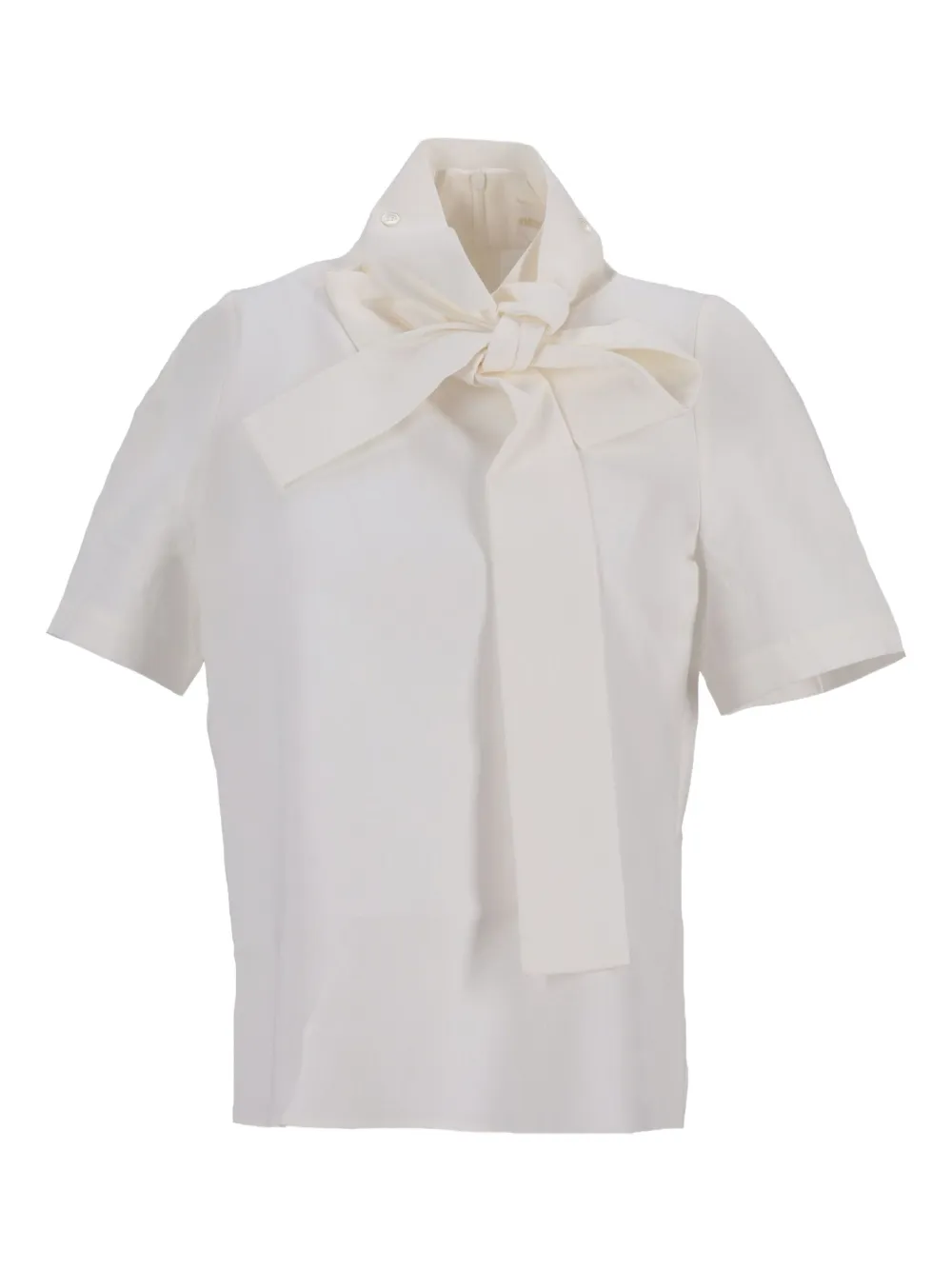 SHUSHU/TONG blusa con moño en el cuello | blanco | Image 1