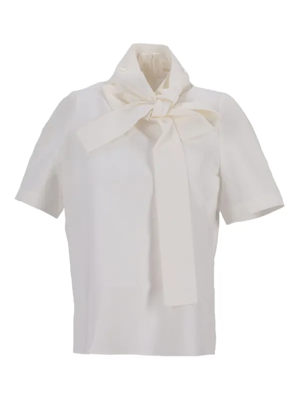 Shushu/Tong Tie-neck Blouse in White