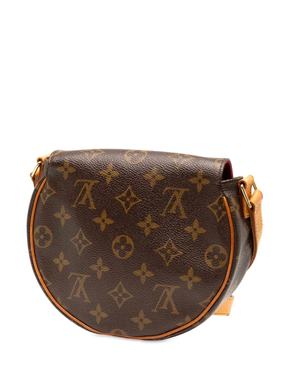 Pre-owned Louis Vuitton 2004 Monogram Sac Tambourine Crossbody Bag In Brown