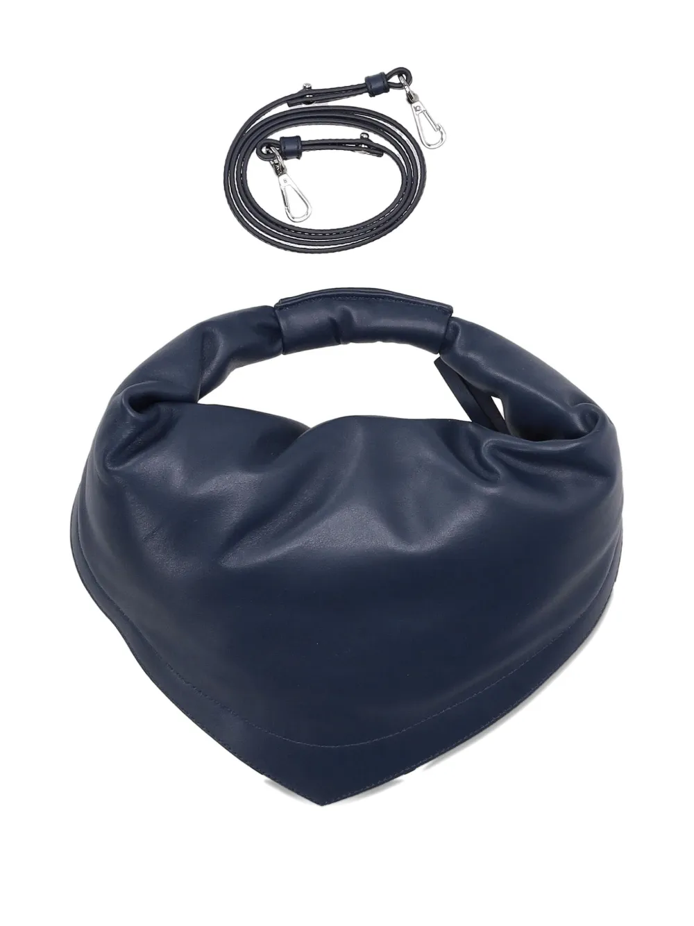 FEDERICO CINA tortellino leather shoulder bag - Blauw