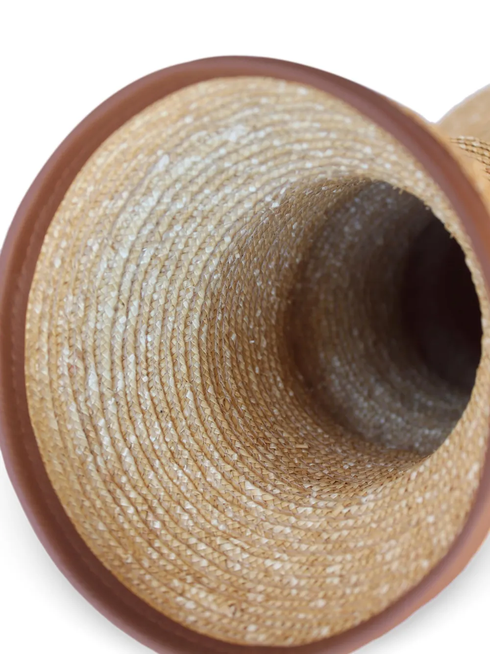  La-rose Raffia Leather Vase - Neutrals 