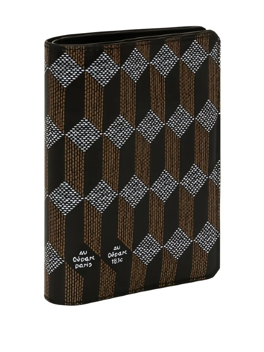 Au Départ bi-fold passport case - Bruin