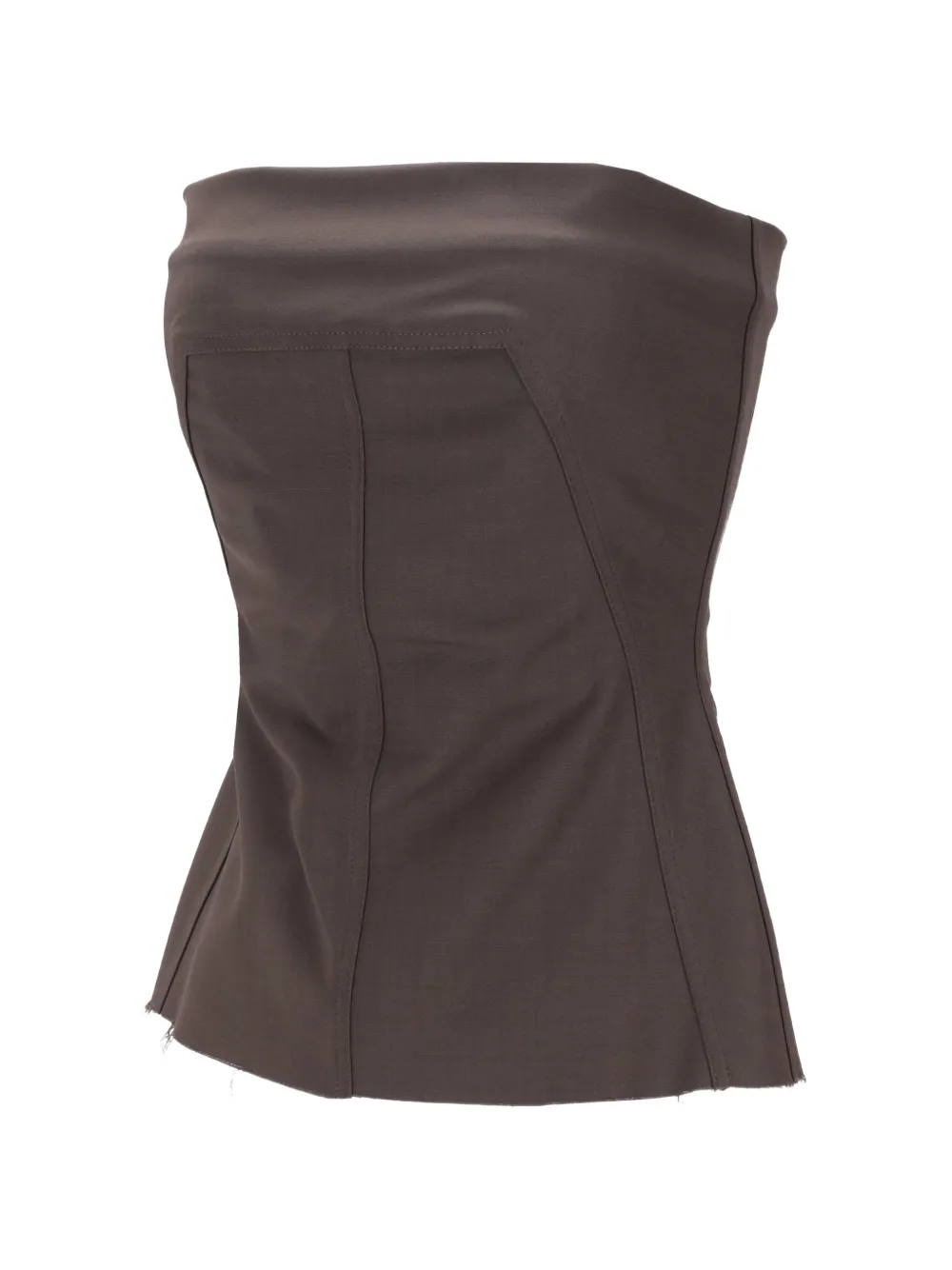  Rick Owens Concordians Bustier Top - Brown 