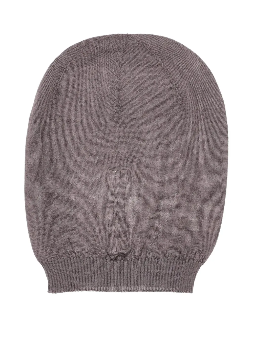 Rick Owens Ribbed Medium Beanie In Brown
