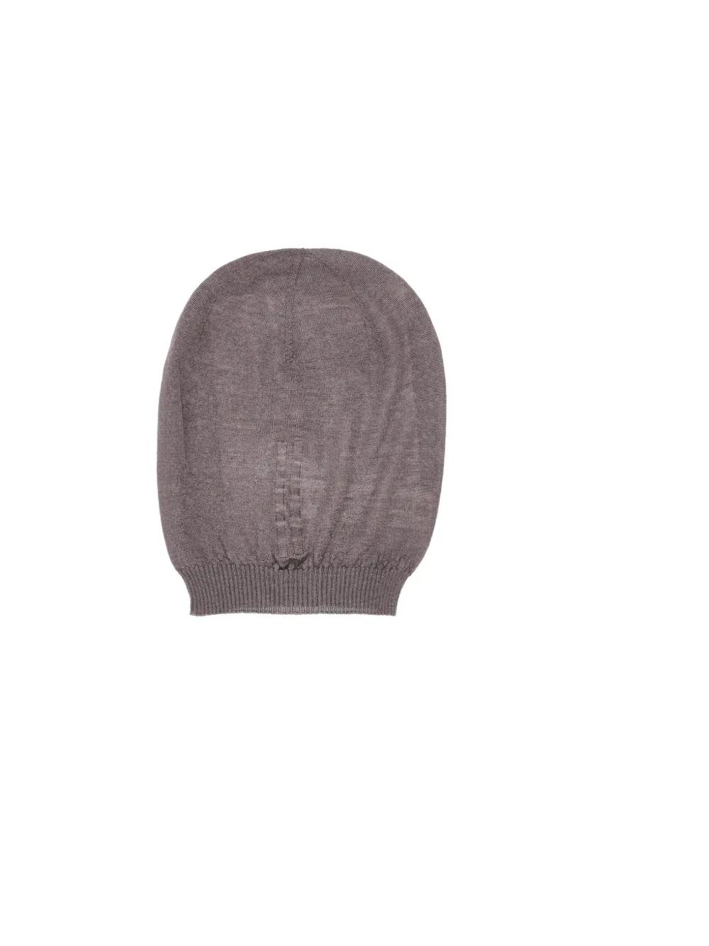 Rick Owens Ribbed Medium Beanie In Brown