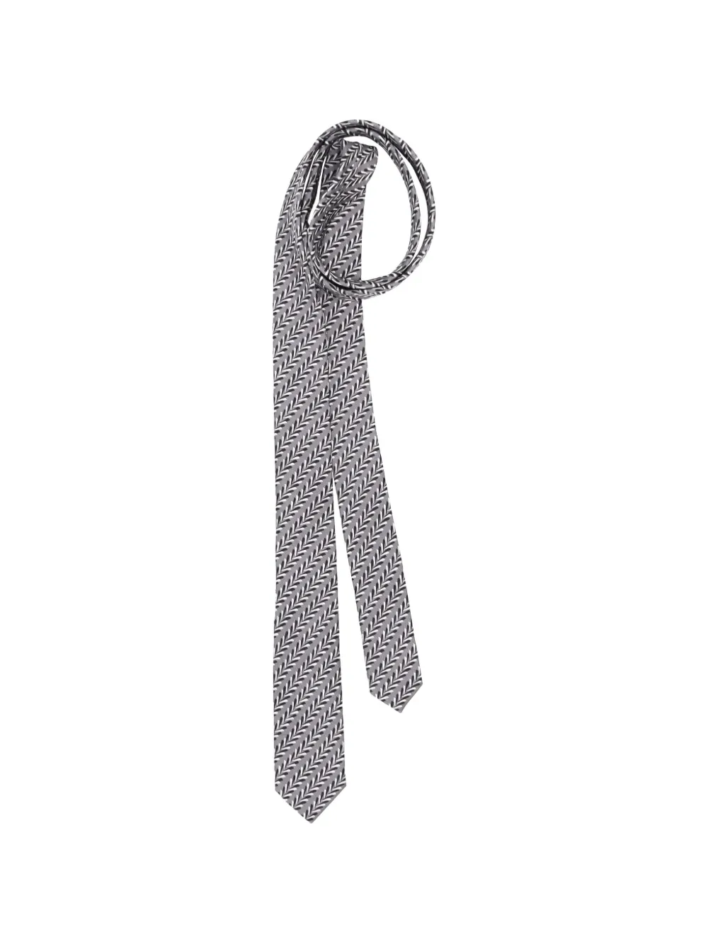 Prada geometric tie - Grigio