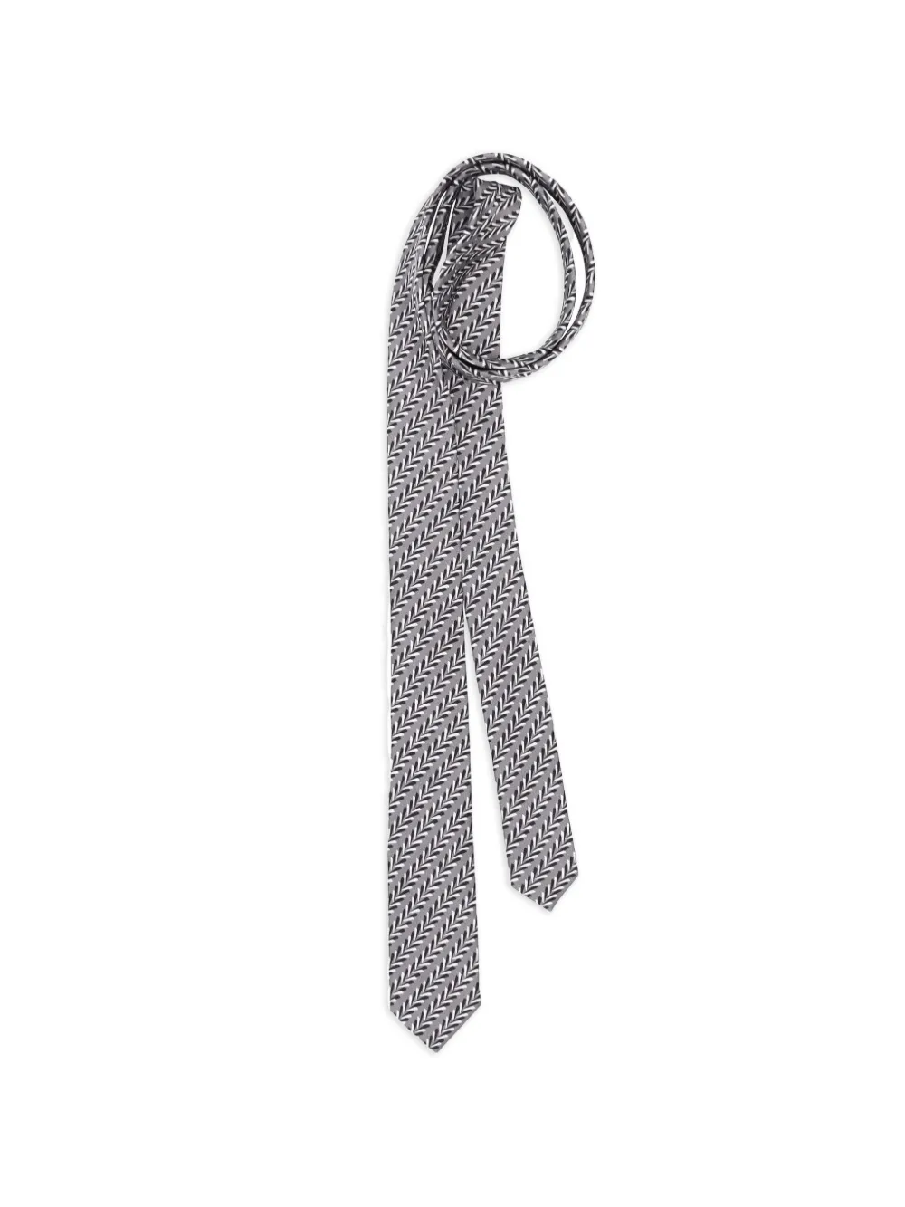 Prada geometric tie - Grigio