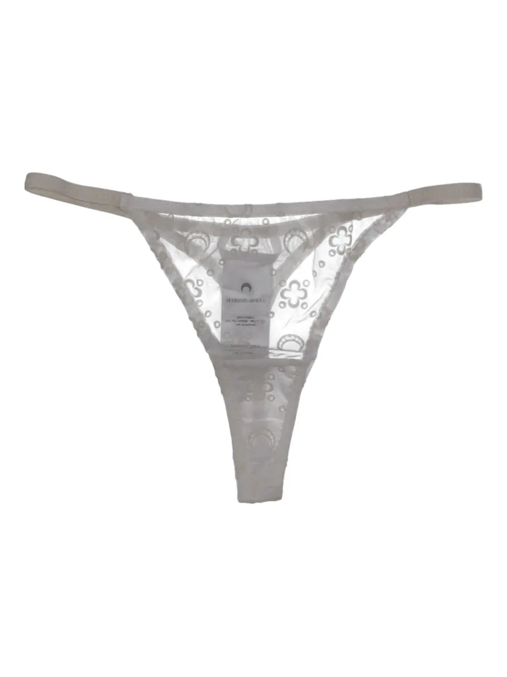 Marine Serre patterned thong | Grey | Image 1
