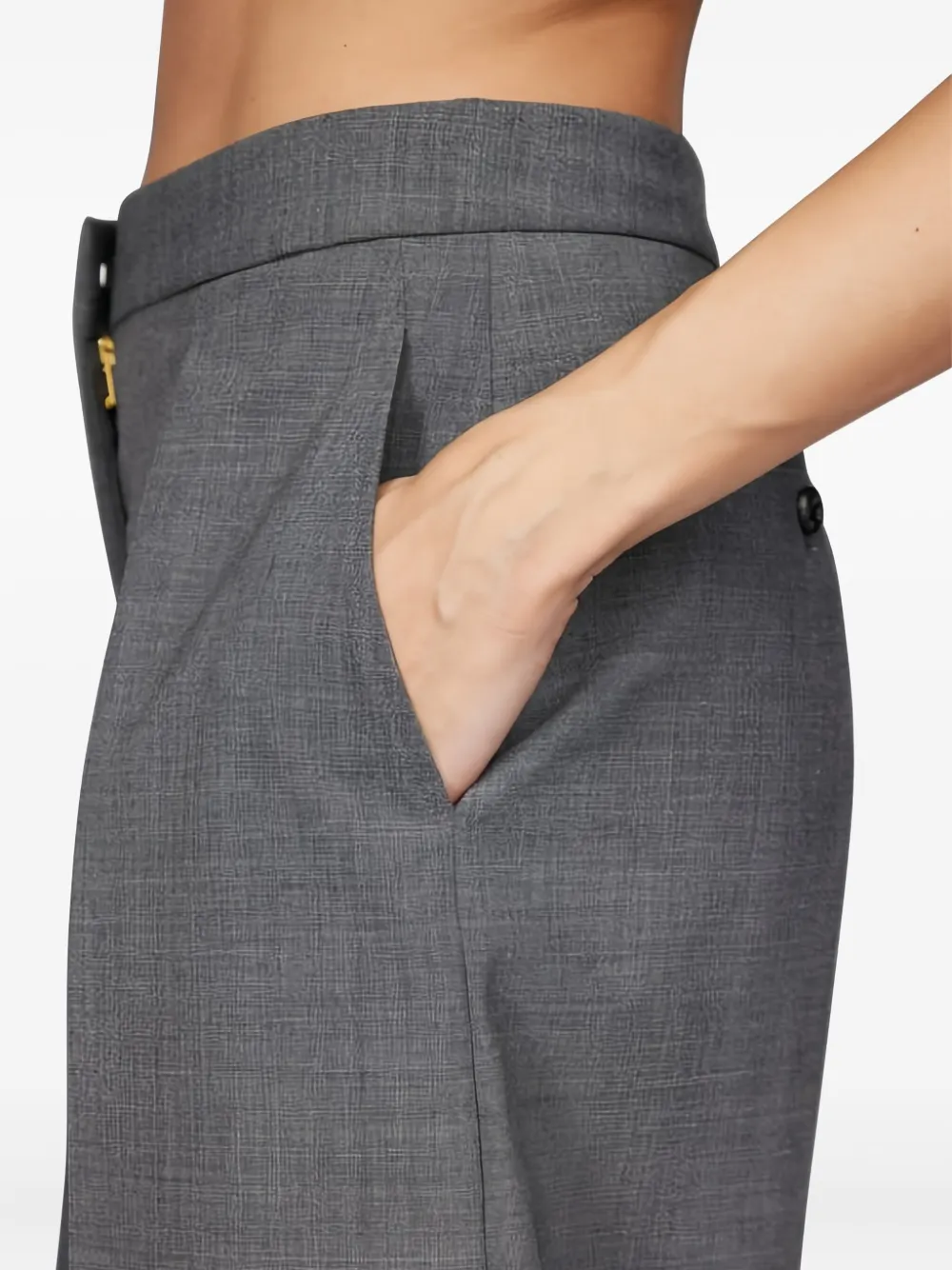 Vivetta Pleated Bermuda Shorts In Gray