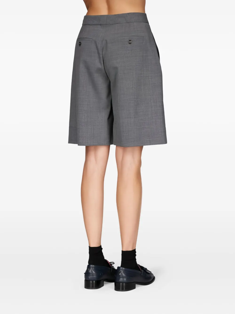 Vivetta Pleated Bermuda Shorts In Gray