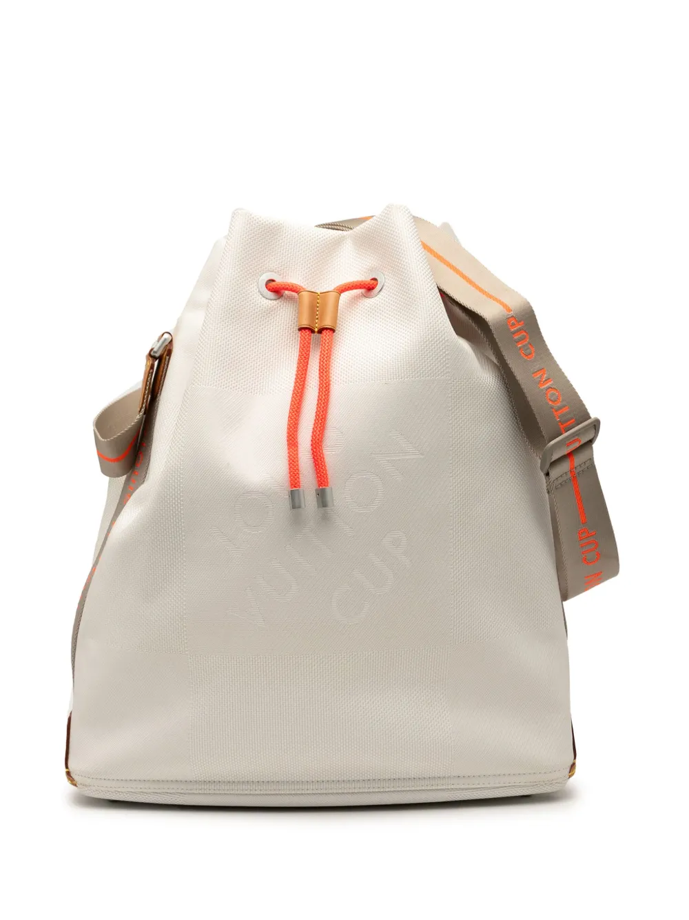 Louis Vuitton Pre-Owned 2002 ダミエ ジェアン LV カップ ボランティア バッグ バケットバッグ - ホワイト Louis Vuitton Pre-Owned 2002 ダミエ ジェアン LV カップ ボランティア バッグ バケットバッグ - ホワイト