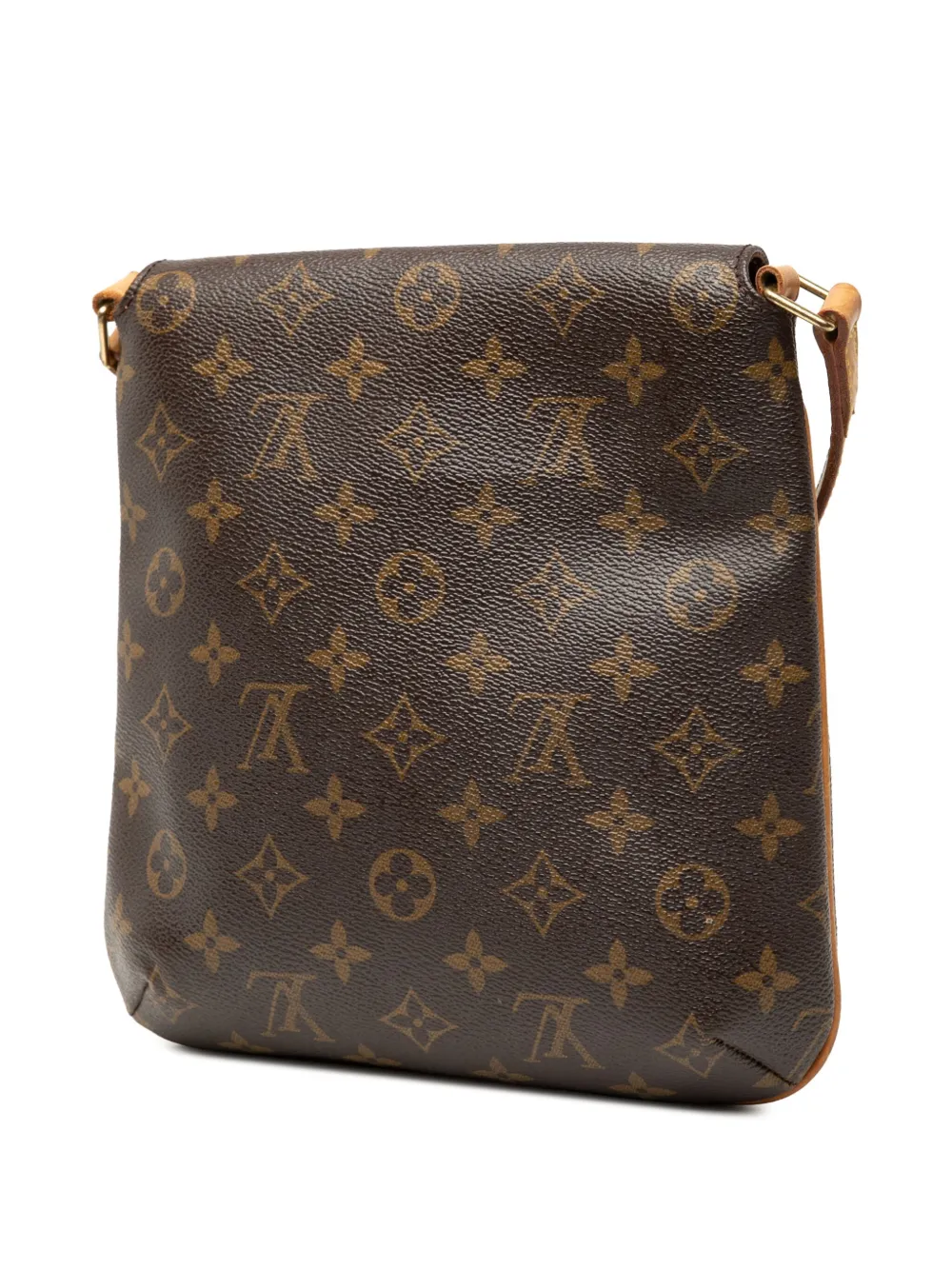 Pre-owned Louis Vuitton 2002 Monogram Musette Salsa Pm Long Strap Crossbody Bag In Brown