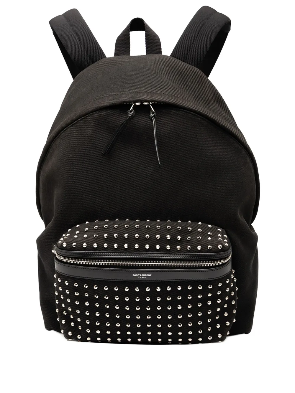 Saint Laurent Pre-Owned 2014 스터드 캔버스 시티 백팩 | 블랙 | Image 1