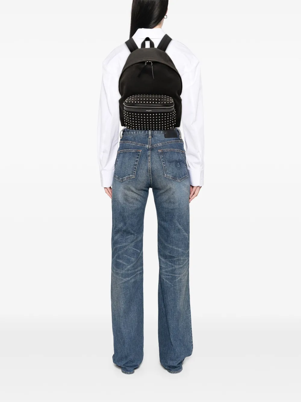 Saint Laurent Pre-Owned 2014 스터드 캔버스 시티 백팩 | Pre-Owned | Image 2