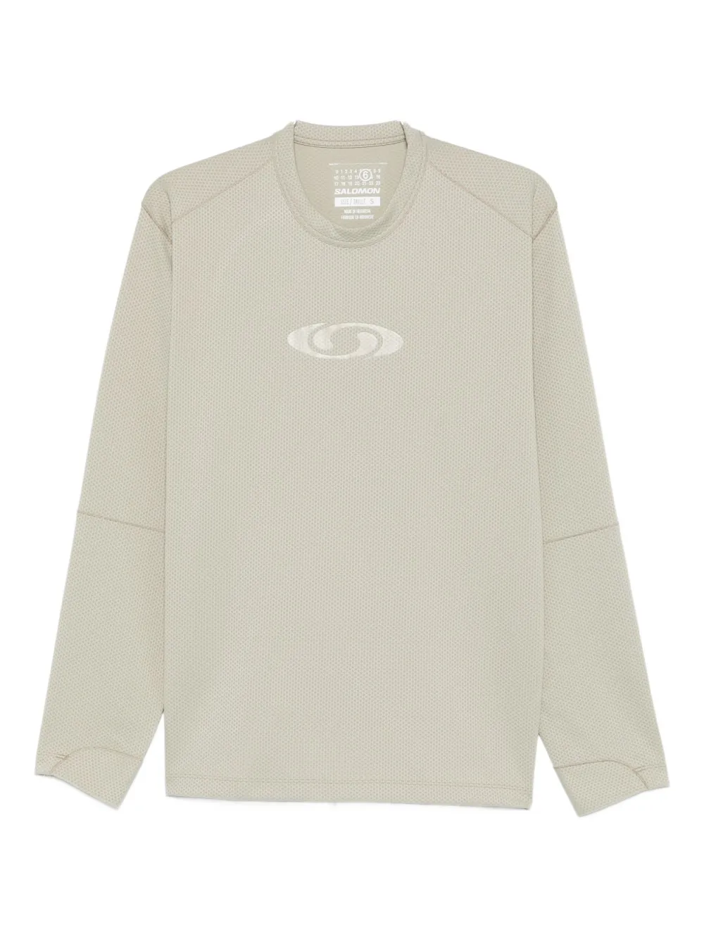 Mm6 Maison Margiela Logo-print Long-sleeve Sweater In Gray