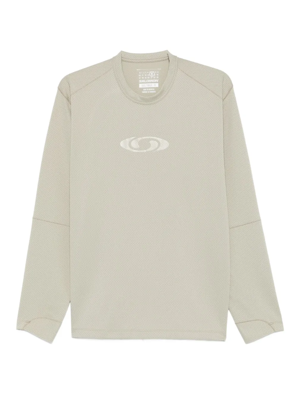 MM6 Maison Margiela X Salomon logo-print long-sleeve sweater - Toni neutri