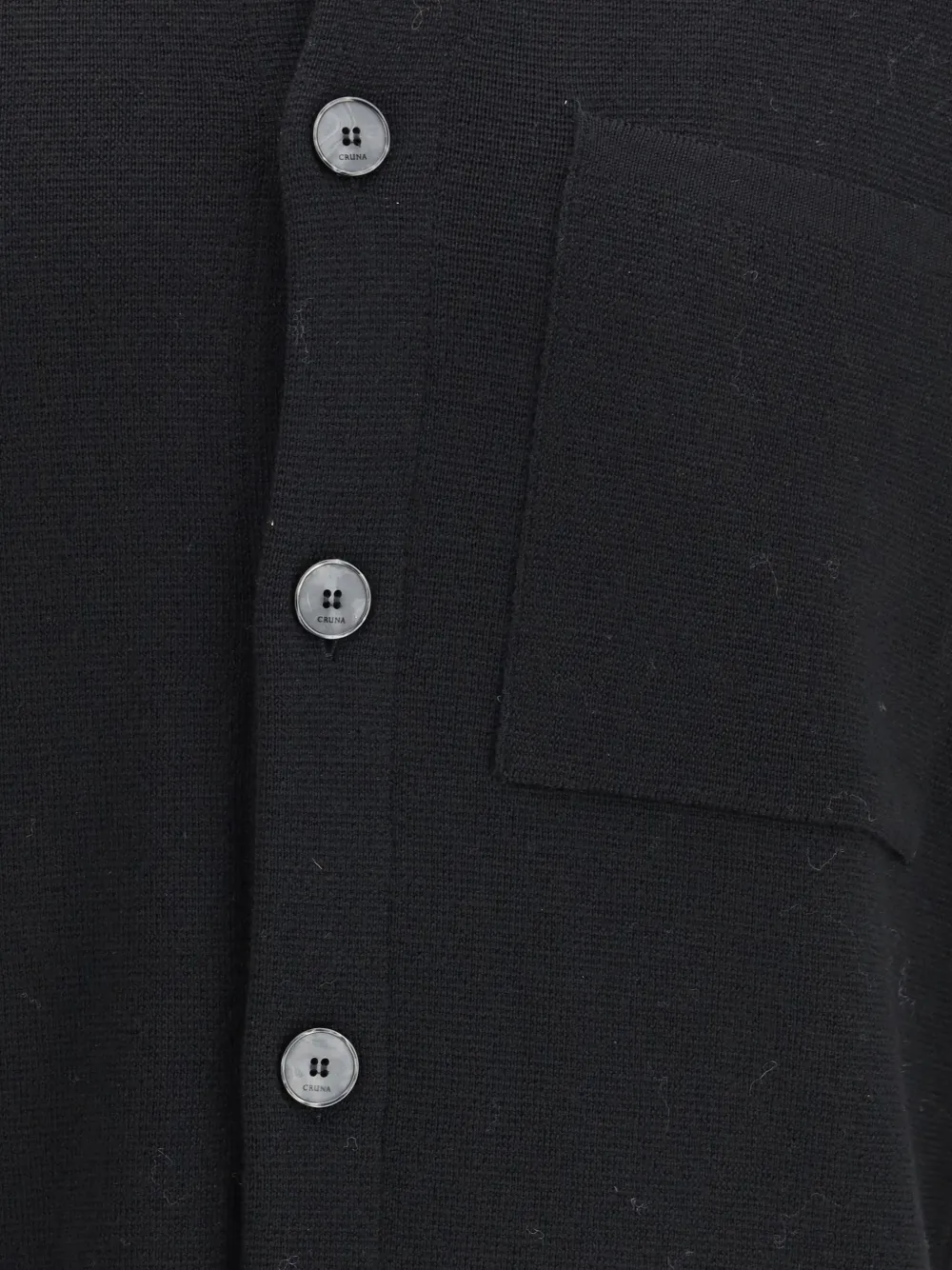 Cruna Buttoned Pocket Cardigan In Black