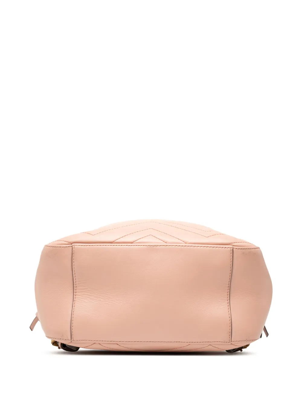Pre-owned Gucci 2016-2025 Small Gg Marmont Matelasse Leather Backpack In Pink