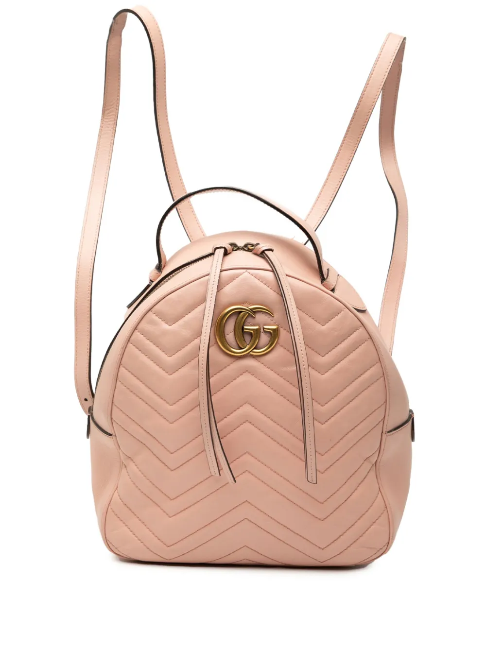 Gucci Pre-Owned 2016-2025 Small GG Marmont Matelasse Leather backpack | Pink | Image 1