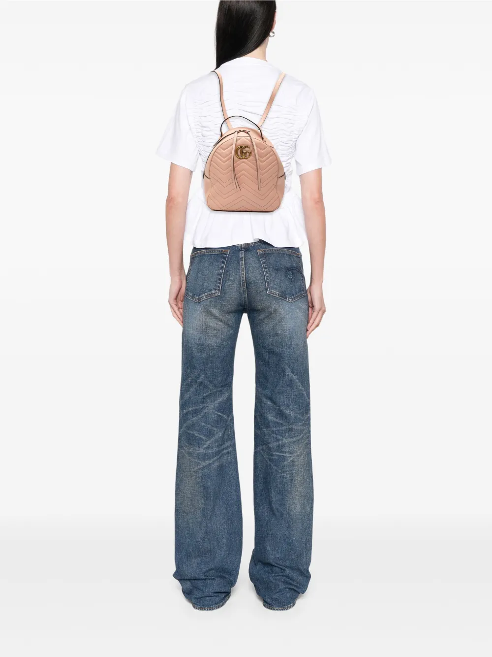 Gucci Pre-Owned 2016-2025 Small GG Marmont Matelasse Leather backpack | Pre-Owned | Image 2