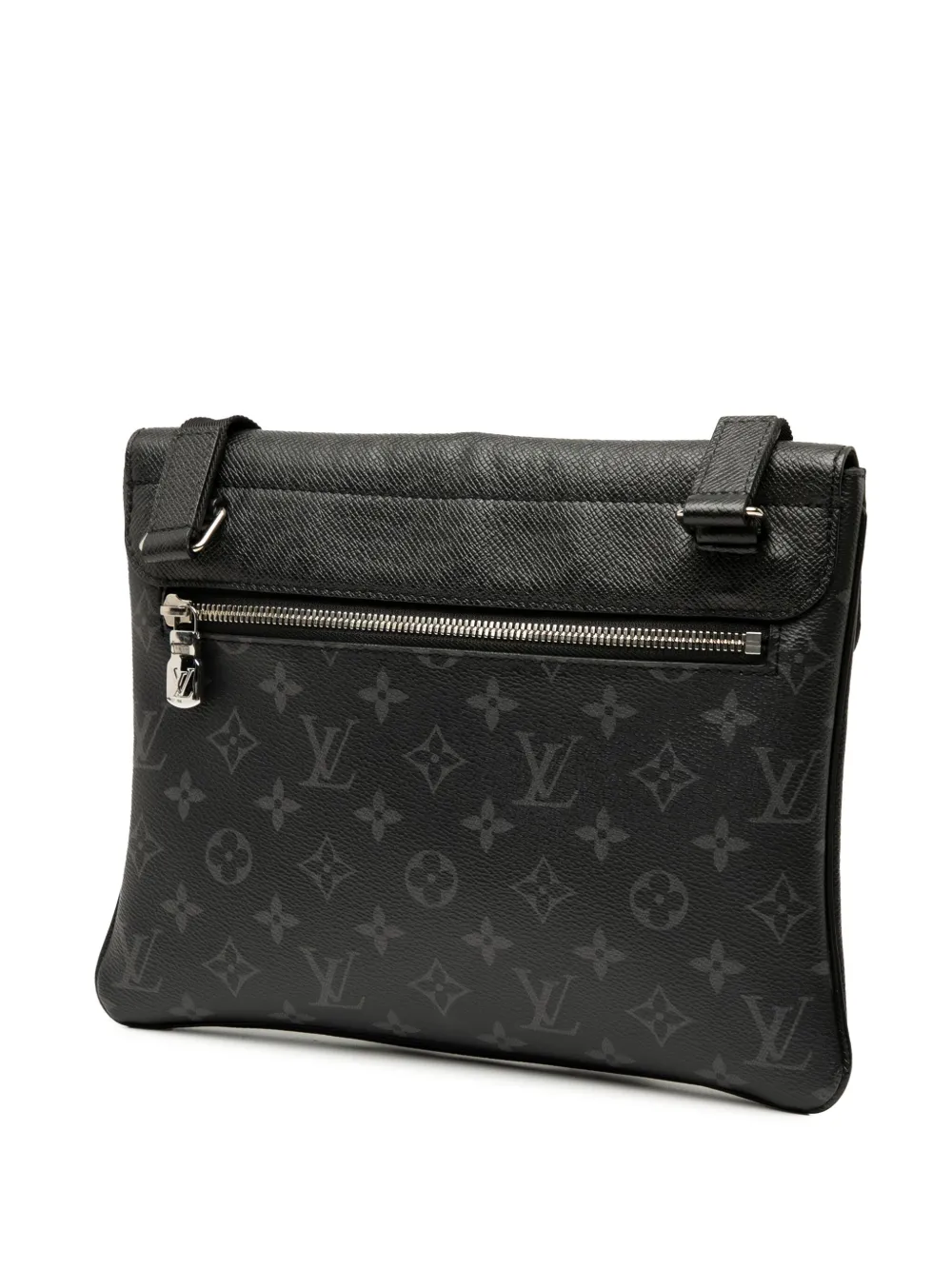 Pre-owned Louis Vuitton 2020 Taigarama Outdoor Flap Messenger Crossbody Bag In Black