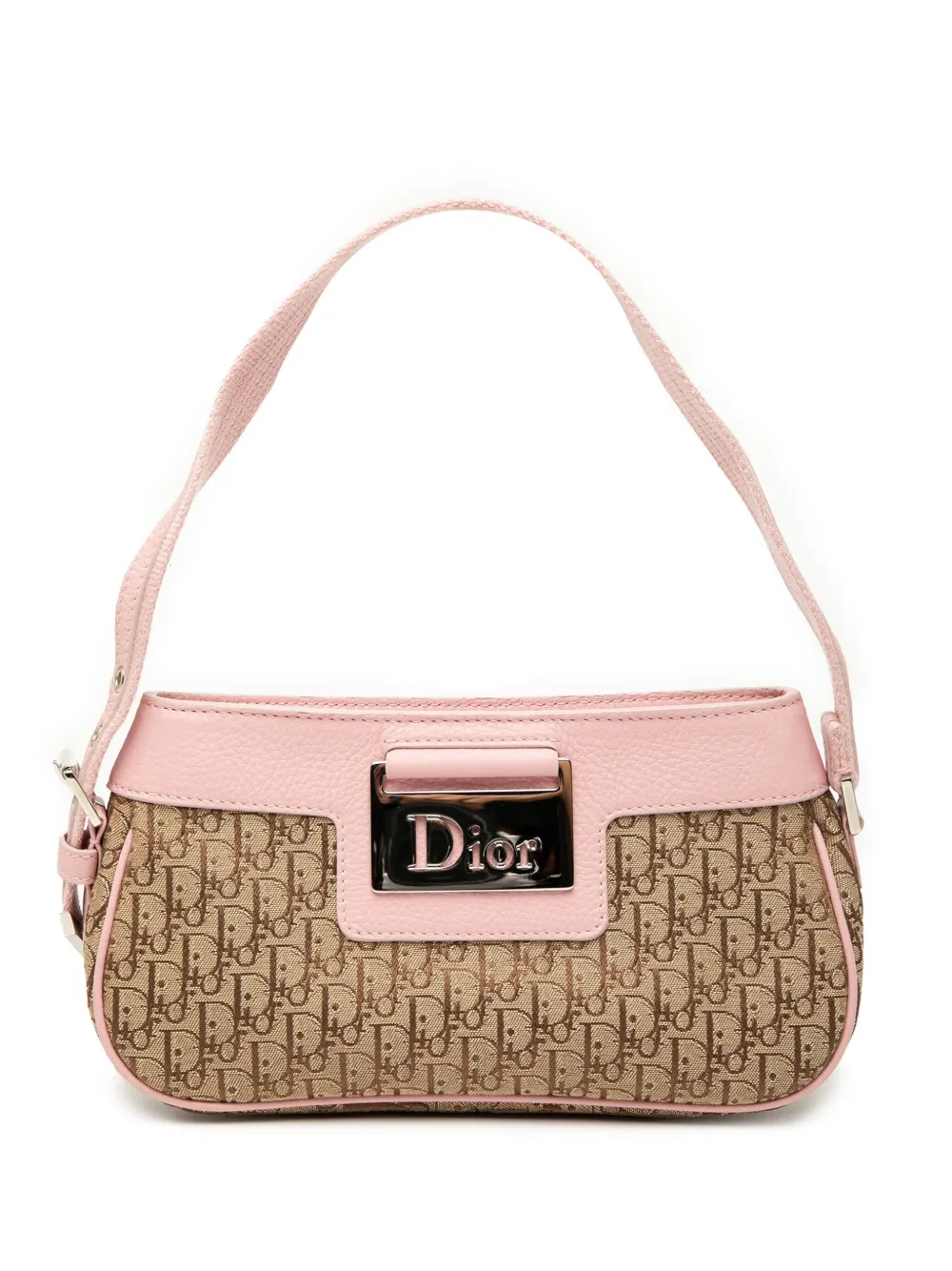Pre-owned Dior 2006 Issimo Trotter Canvas Street Chic Shoulder Bag In Brown