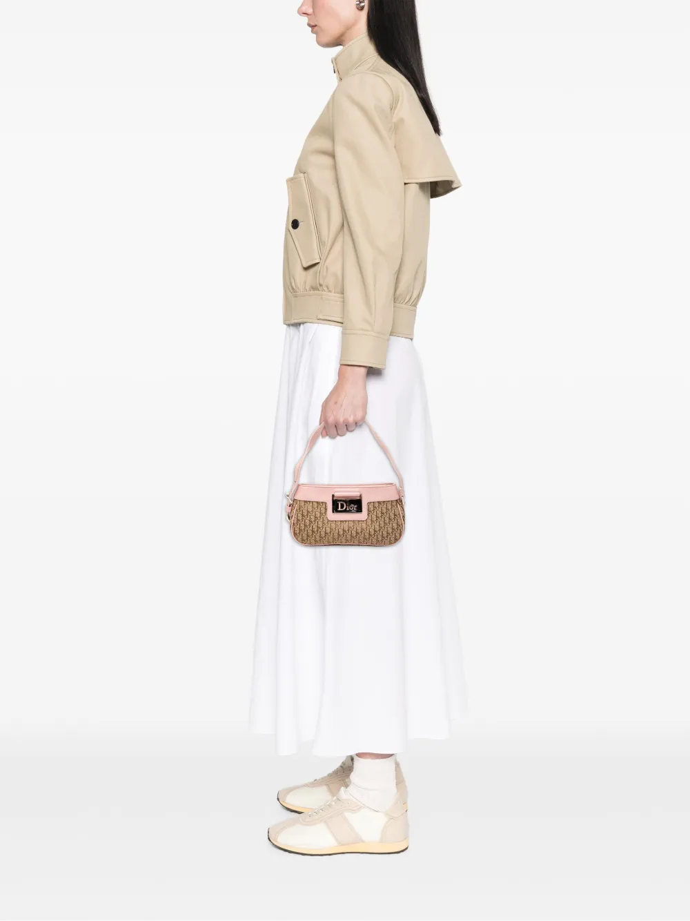 Pre-owned Dior 2006 Issimo Trotter Canvas Street Chic Shoulder Bag In Brown