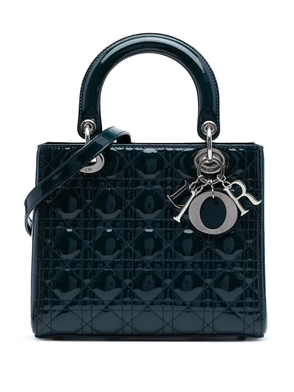 Christian Dior Pre-Owned 2011 Medium Patent Cannage Lady Dior satchel Christian Dior Pre-Owned 2011 Medium Patent Cannage Lady Dior satchel