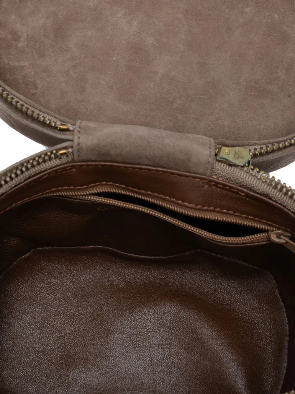 Pre-owned Chanel 1989-1991 Quilted Suede Tassel Vanity Bag Crossbody Bag In Brown