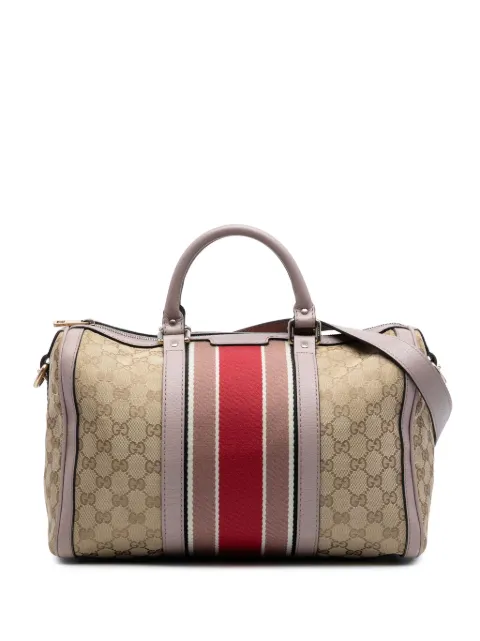 Gucci Pre-Owned bolsa satchel Joy Boston  de lona GG con detalle Web 2016-2025