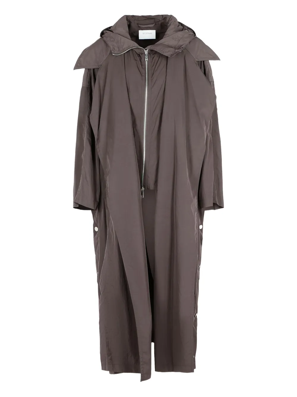 Sportmax Barbra Zip-up Short-sleeve Parka In Brown