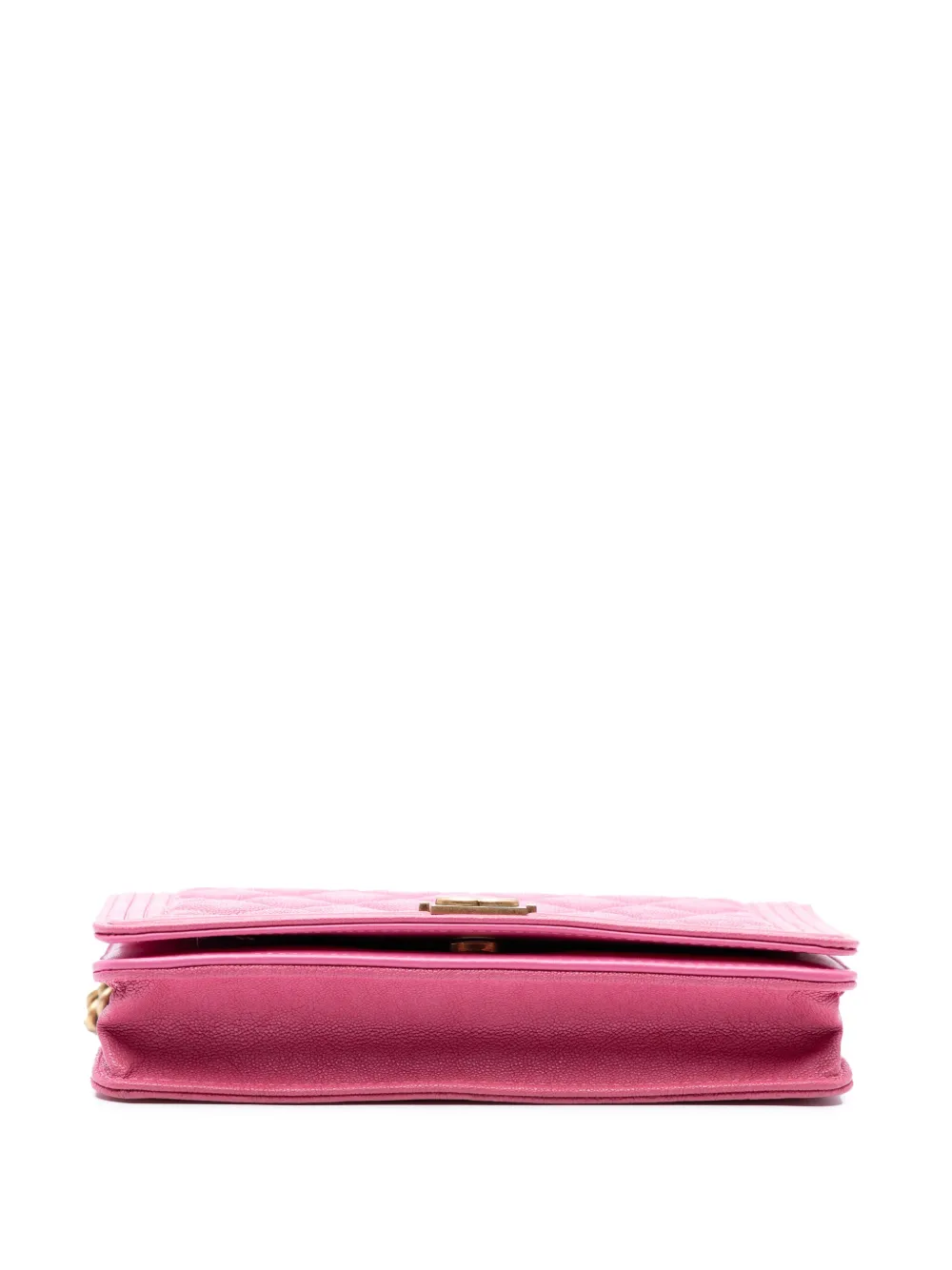 Pre-owned Chanel 2018-2019 Small Quilted Caviar Boy Flap Crossbody Bag In Pink