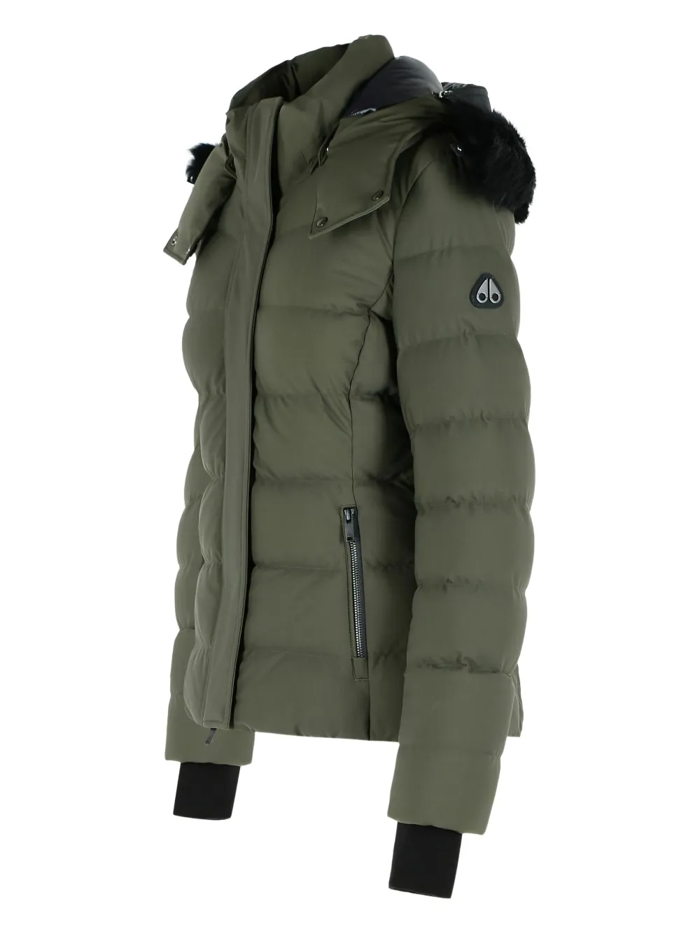 Moose Knuckles Betta donsjack met capuchon en rits Groen