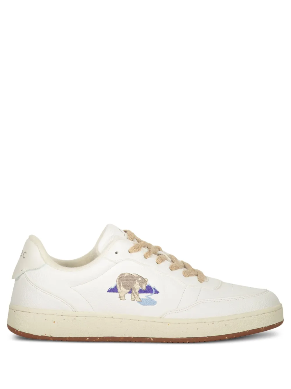 Acbc Bear-embroidered Sneakers In White