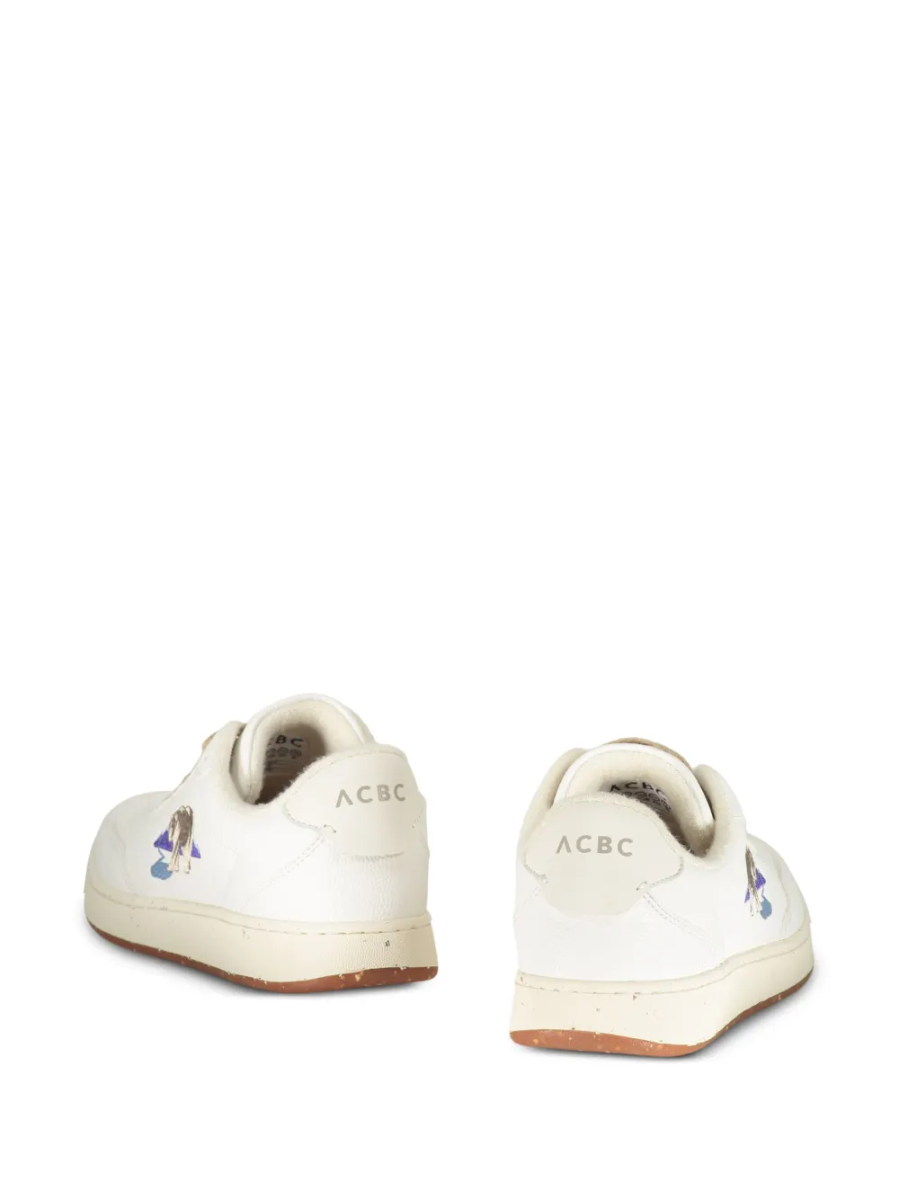 Acbc Bear-embroidered Sneakers In White