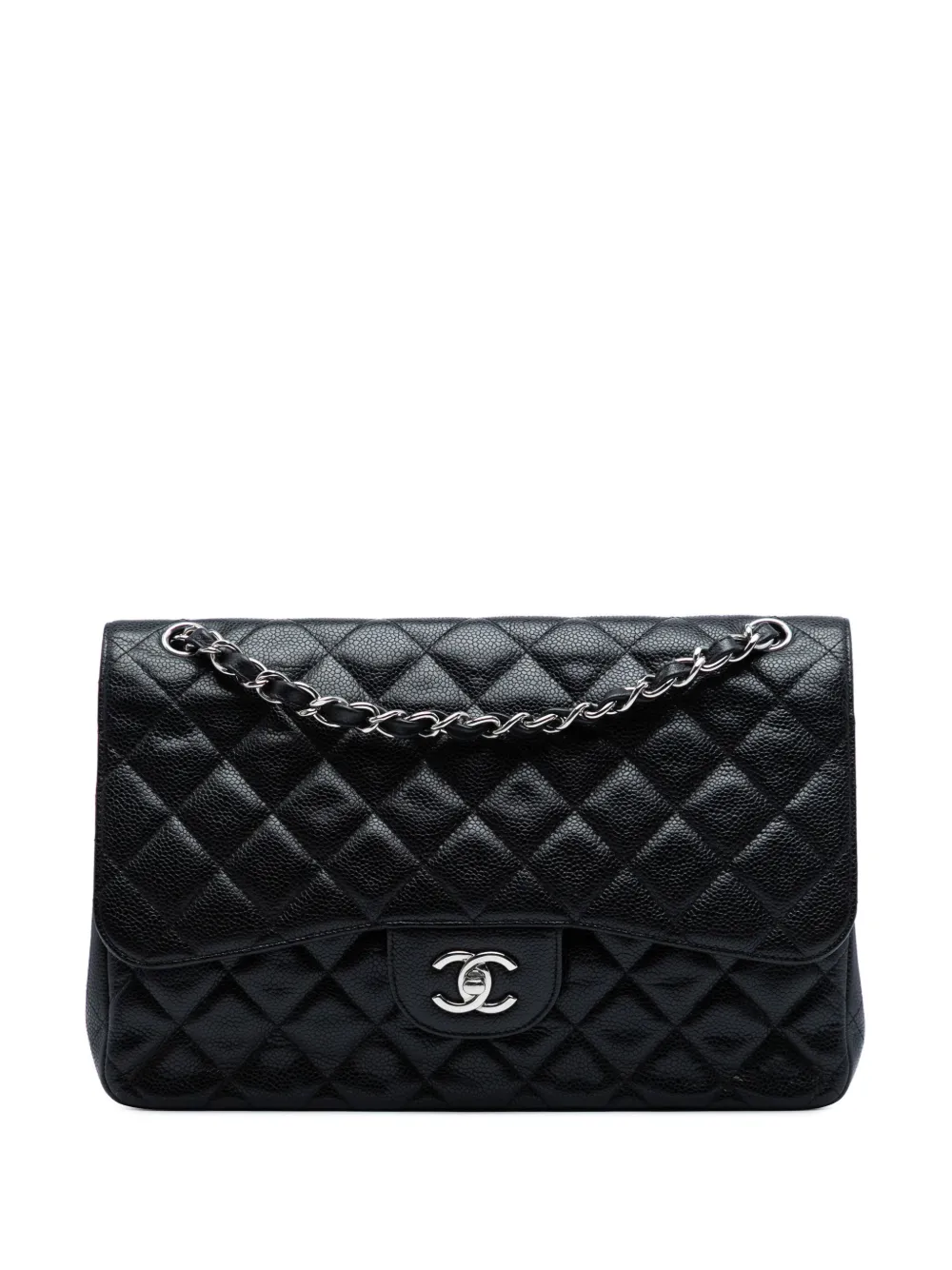 CHANEL Pre-Owned 2011 Jumbo Classic Caviar Double Flap shoulder bag - Nero