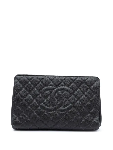CHANEL Pre-Owned grande pochette matelassée à logo CC (2014-2015)