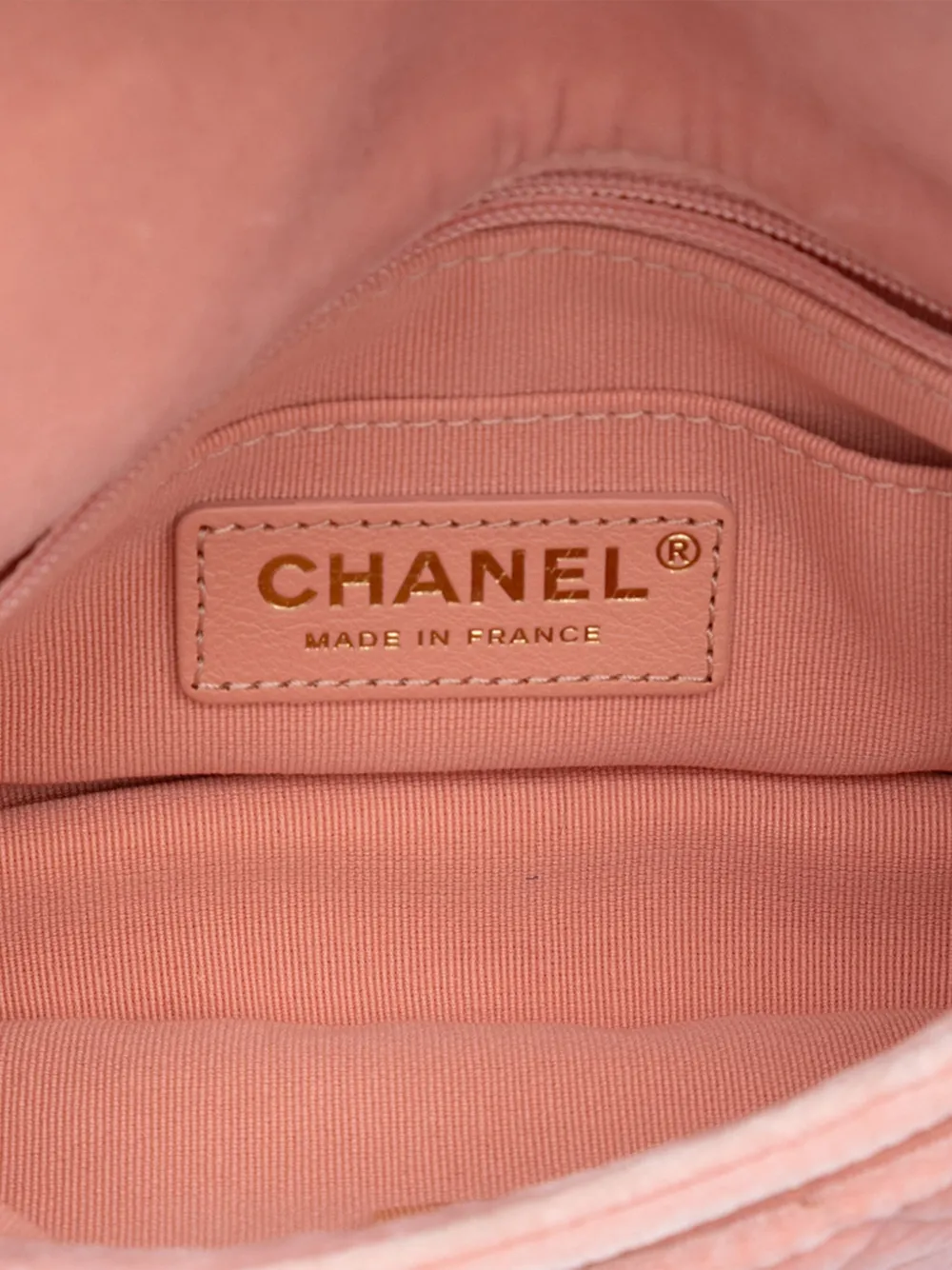 Pre-owned Chanel 2021-2025 Mini Quilted Velvet Double Frame Flap Crossbody Bag In Pink