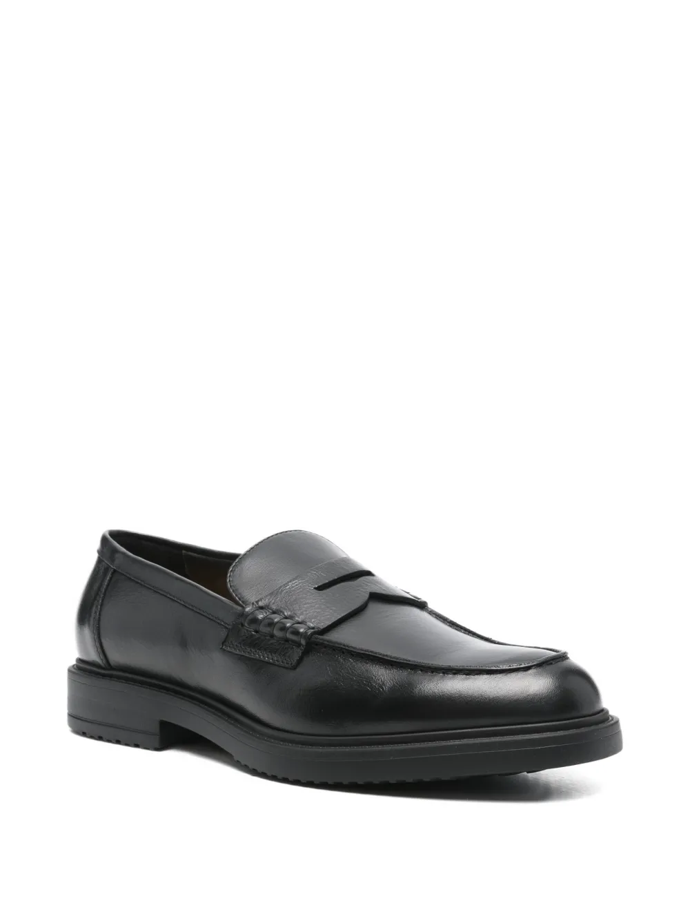 Doucal's leather loafers Zwart